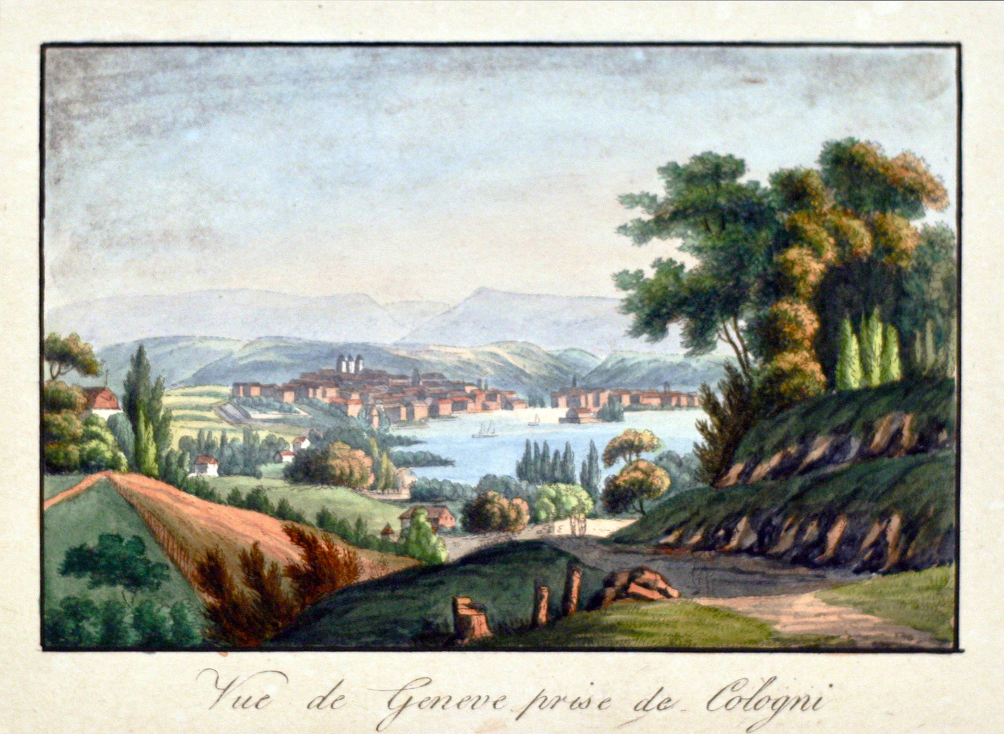 Vue de Geneve prize de Cologni