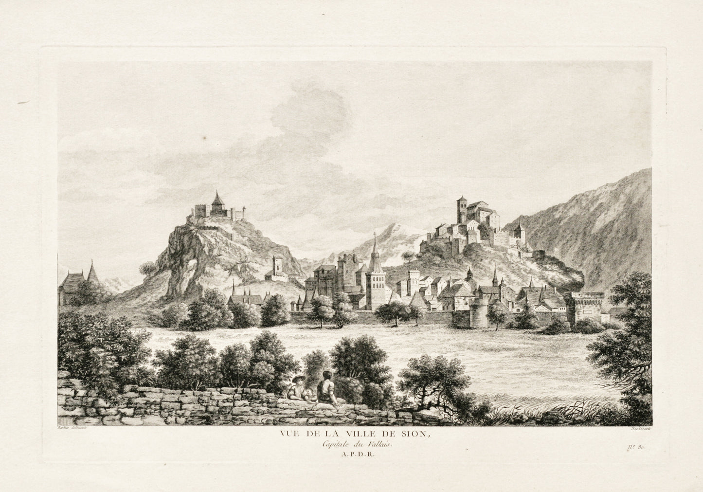 Vue De La Ville De Sion