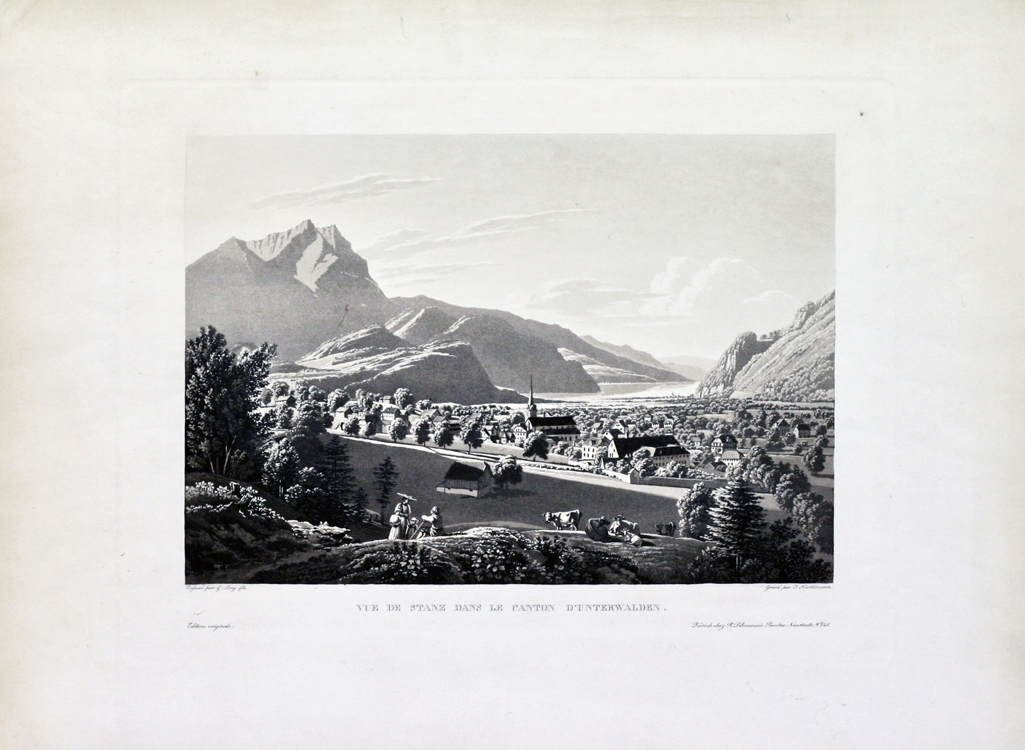 Vue de Stanz in the Canton d'Unterwalden