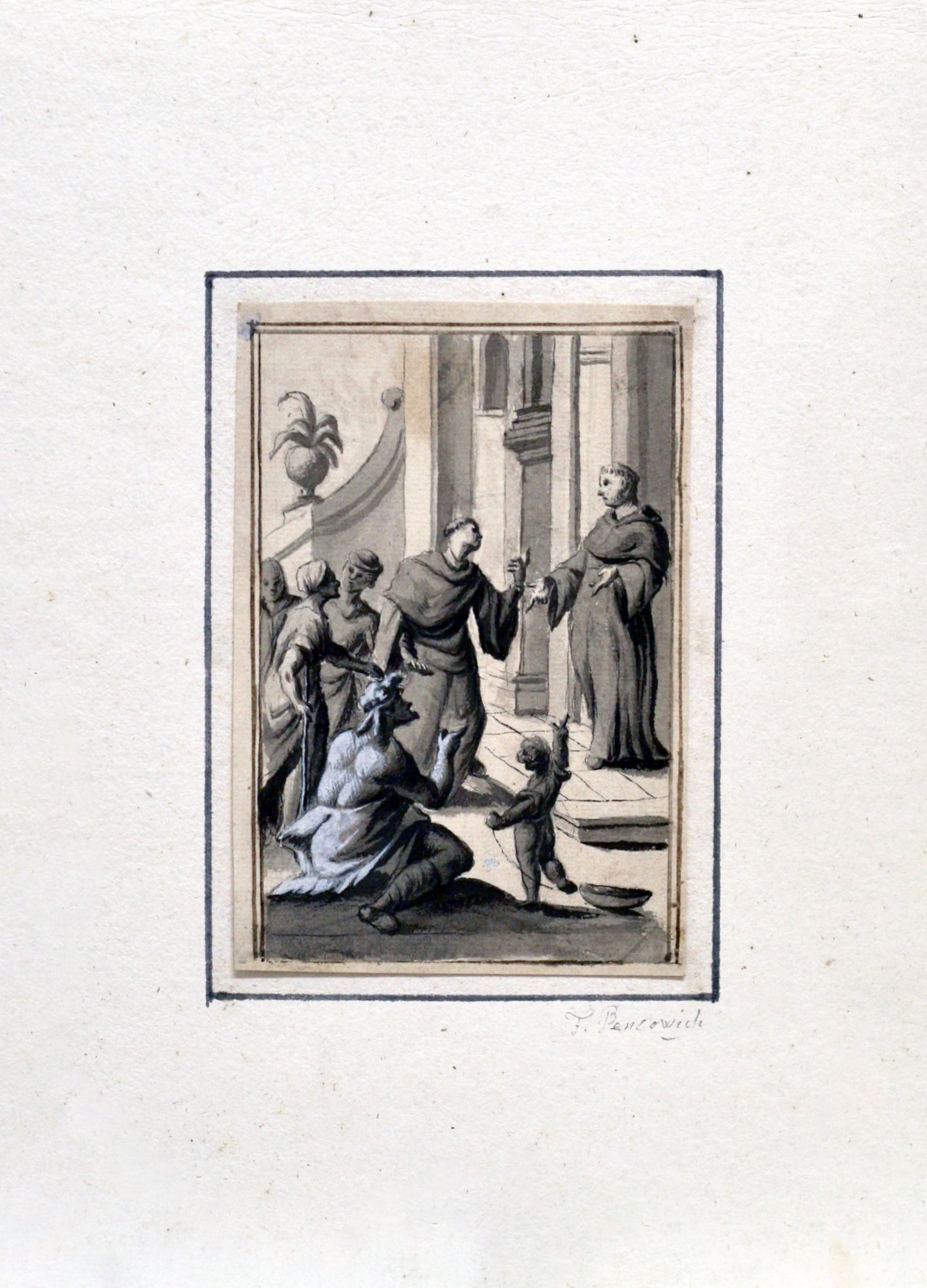 Saints in front of church portal