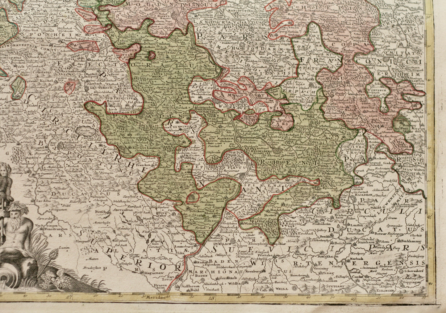 Deutschland handkolorierter Kupferstich