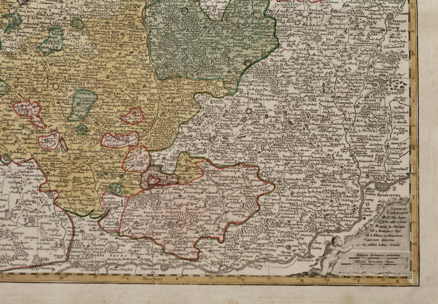 Deutschland handkolorierter Kupferstich