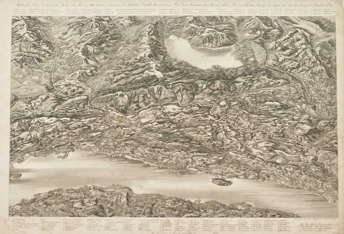 Zürich, Schwyz, Zug Aquatinta