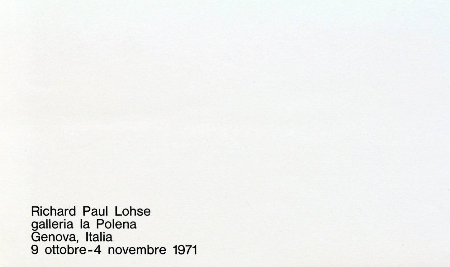 Richard Paul Lohse - Ausstellungsplakat