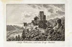 Schloss Falkenstein, nebst dem Dorfe Balstall (Balsthal)