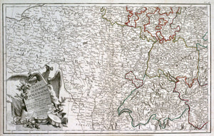 Carte de l'Empire d'alemanne avec les Etats de Bohème dressée (FR, DE, CH)