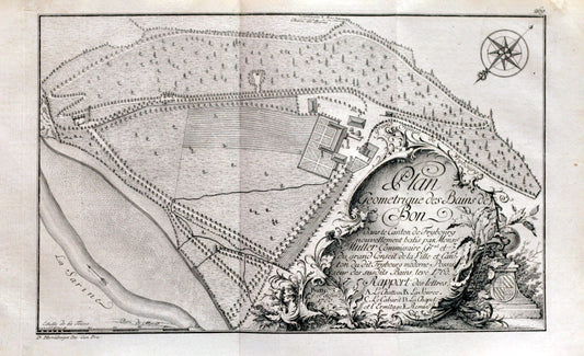 Plan Geometrique des Bains des Bons (Bad Bonn near Düdingen)