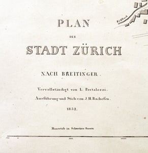 Plan der Stadt Zürich