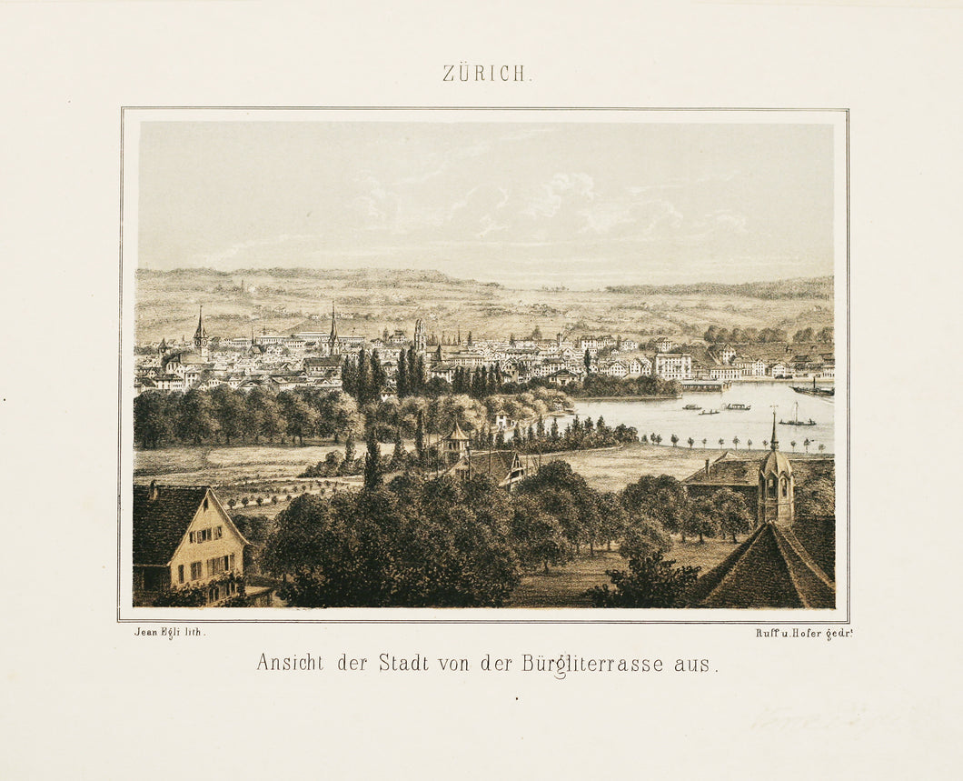 Zürich - Enge von der Bürgliterasse aus