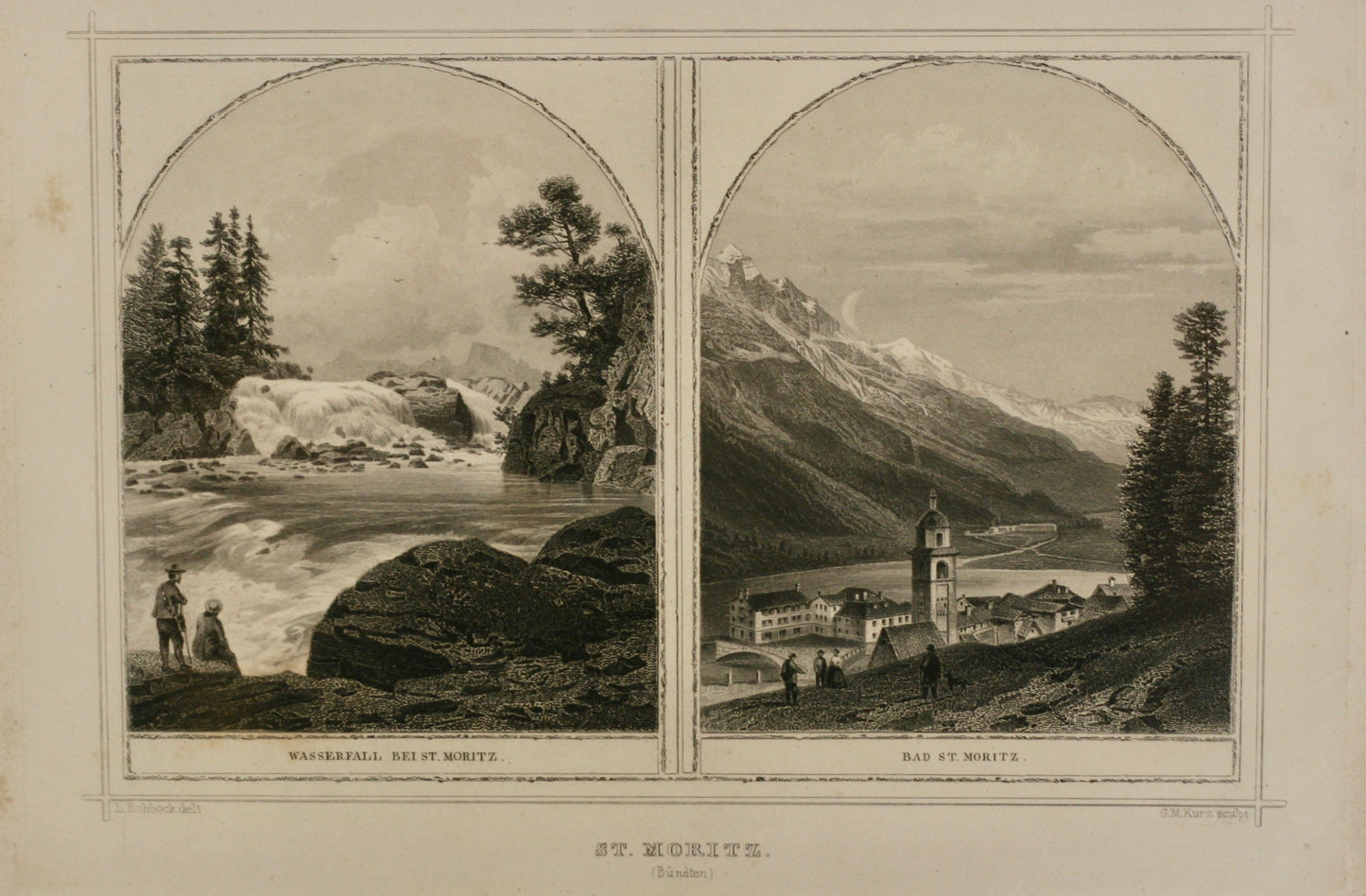 St.Moritz Stahlstich
