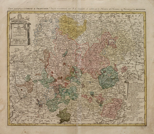 Deutschland handkolorierter Kupferstich