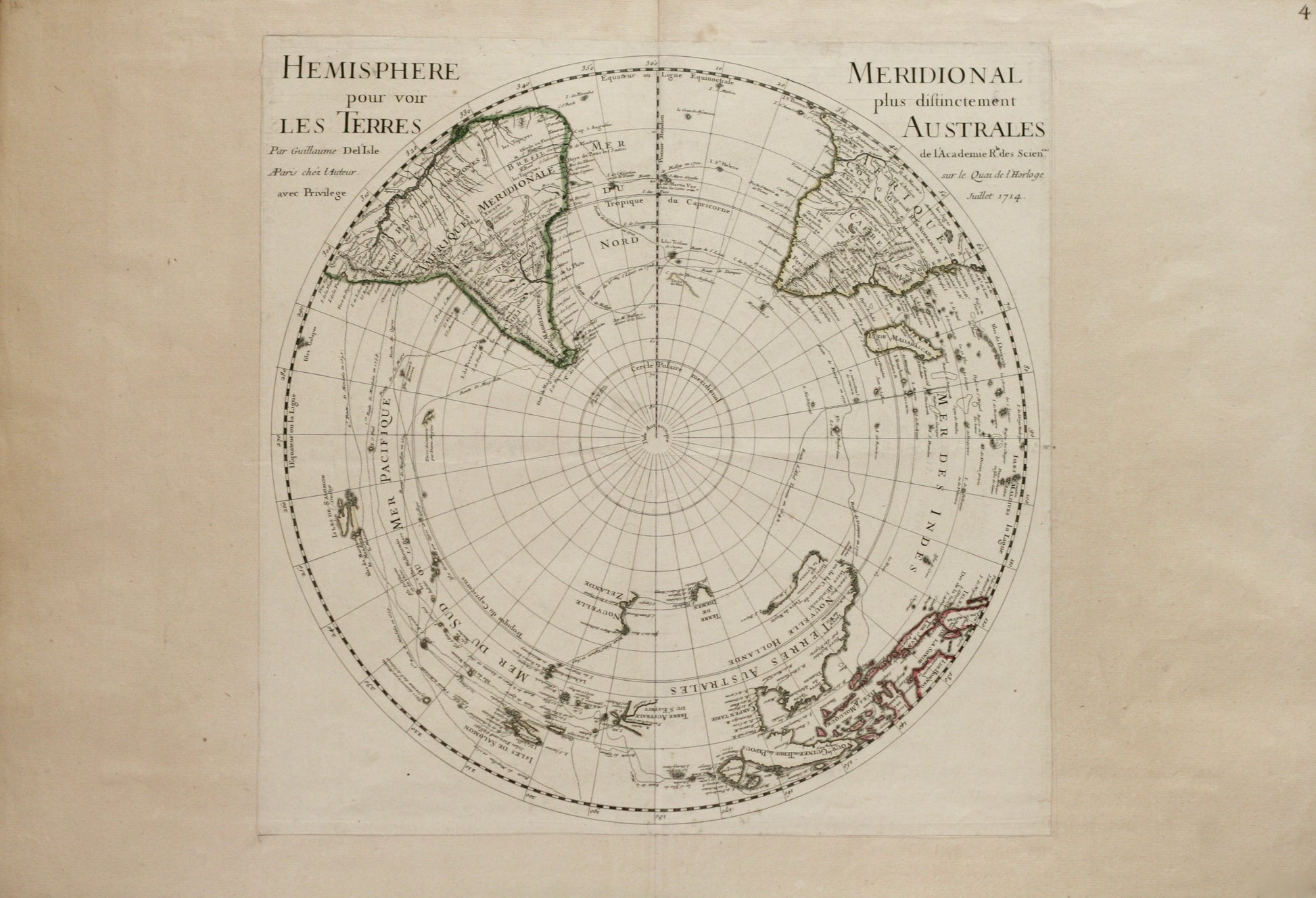 Weltkarte Kupferstich