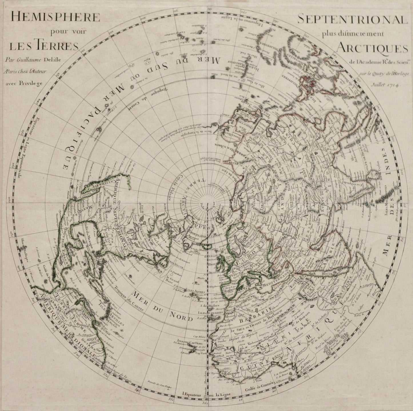 Weltkarte Kupferstich