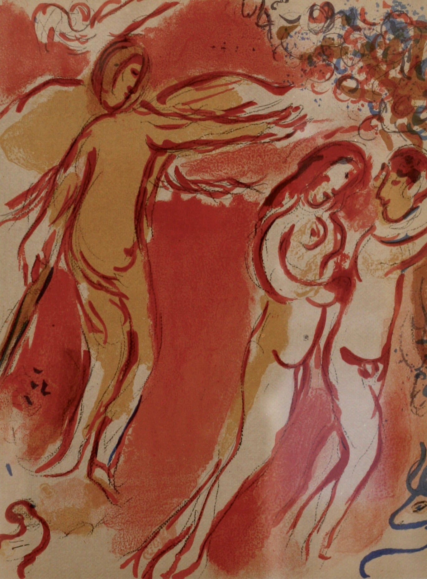 Chagall Adam et Ève original Farblithographie